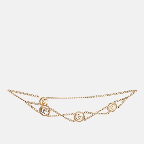 Gucci Gold Double G Logo Chain Link Belt - Gucci - Modalova