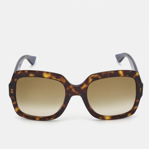 Gucci Brown Tortoise Gradient GG0036S Interlocking G Square Sunglasses - Gucci - Modalova