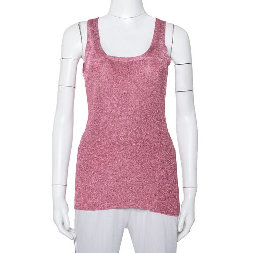 Gucci Pink Lurex Knit Tank Top XXS - Gucci - Modalova