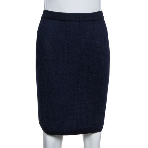 Gucci Vintage Navy blue Wool & Silk Mini Skirt S - Gucci - Modalova