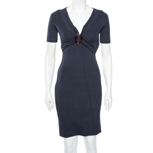 Gucci Navy Blue Knit Empire Waist Mini Dress XS - Gucci - Modalova