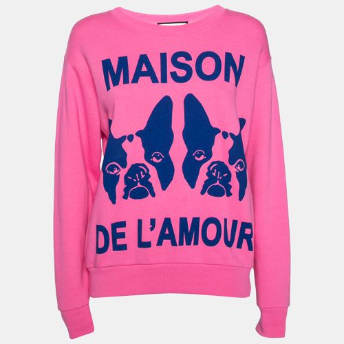 Gucci Pink Maison de l'Amour Bosco and Orso Printed Cotton Sweatshirt XXS - Gucci - Modalova