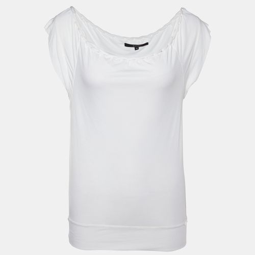 Gucci White Modal Knit Boat Neck T-Shirt M - Gucci - Modalova