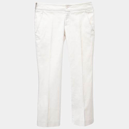 Gucci Off White Cotton Trousers S - Gucci - Modalova