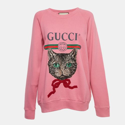 Cotton Knit Mystic Cat Sweater M - Gucci - Modalova