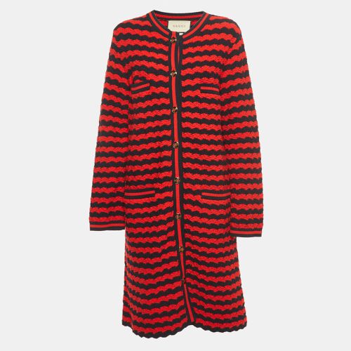 Striped Knit Long Cardigan M - Gucci - Modalova