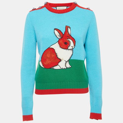 Gucci Multicolor Rabbit Intarsia Wool Sweater S - Gucci - Modalova