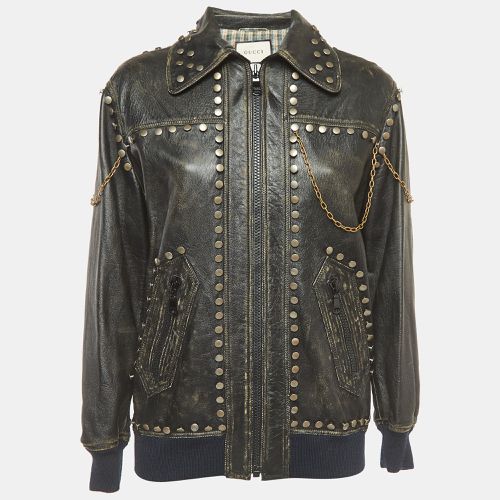 Gucci Black Studded Vintage Style Leather Jacket M - Gucci - Modalova