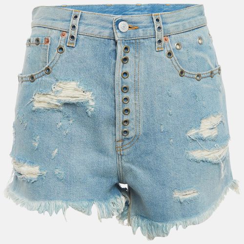 Distressed Denim Embellished Shorts M Waist 29" - Gucci - Modalova