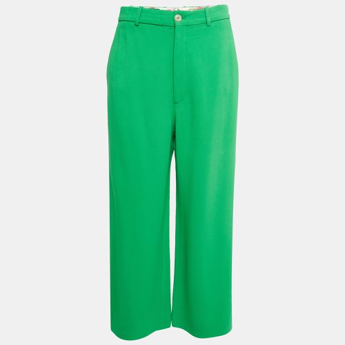 Gucci Green Stretch Crepe Buttoned Culotte Pants M - Gucci - Modalova