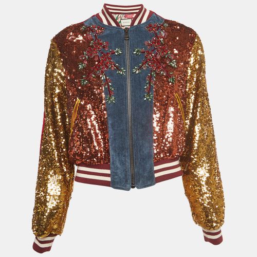 Gucci Multicolor Sequined Embroidered Bomber Jacket M - Gucci - Modalova