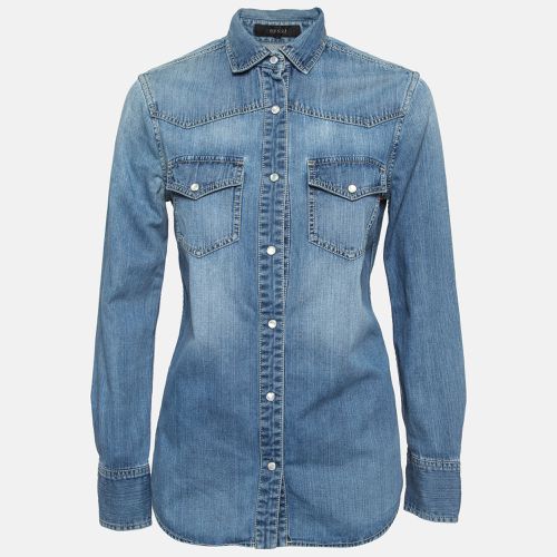 Gucci Blue Washed Denim Long Sleeve Shirt S - Gucci - Modalova