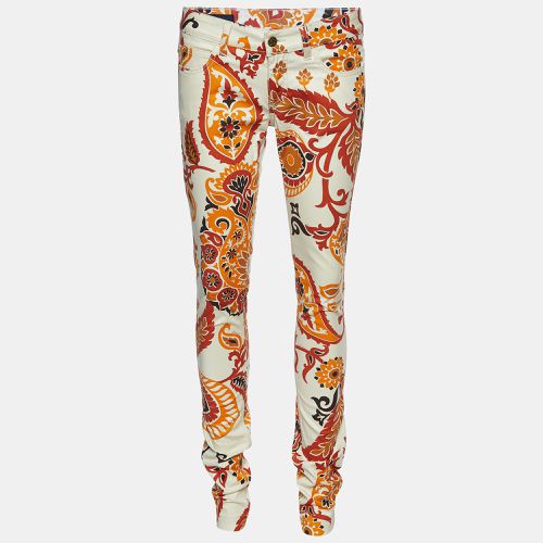 Gucci Cream Paisley Print Cotton New Leggings Pants S/Waist 30" - Gucci - Modalova