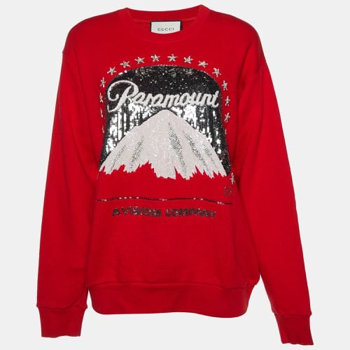 Gucci Red Cotton Paramount Pictures® Edition Sequin Sweatshirt S - Gucci - Modalova