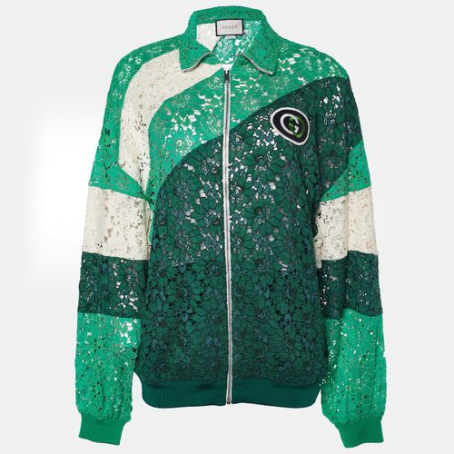 Logo Patch Lace Panelled Track Jacket XS - Gucci - Modalova