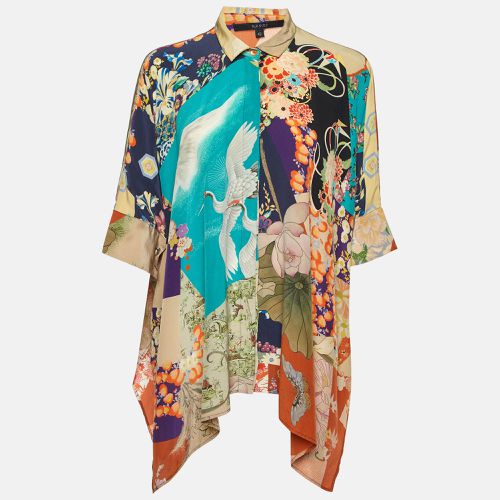 Gucci Multicolor Floral Print Crepe Kimono Shirt M - Gucci - Modalova