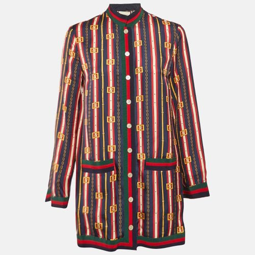 Gucci Multicolor Printed Silk Button Front Tunic S - Gucci - Modalova