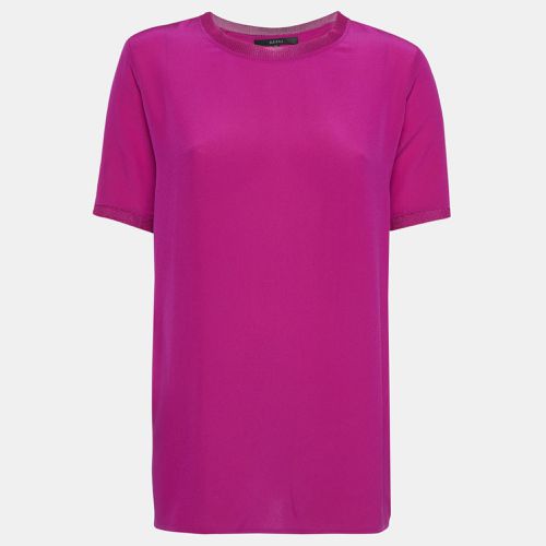 Gucci Magenta Pink Silk Open Back T-Shirt S - Gucci - Modalova