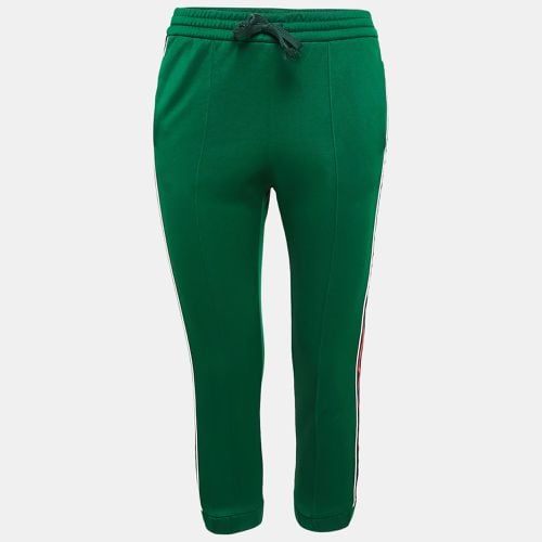 Gucci Green Jersey Side Stripe Detail Technical Joggers XXS - Gucci - Modalova