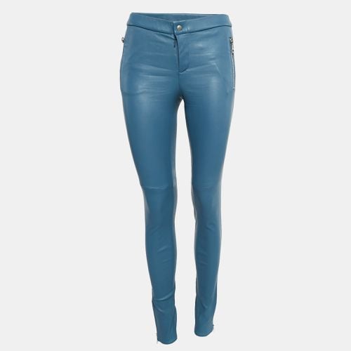 Gucci Blue Leather Skinny Pants S - Gucci - Modalova