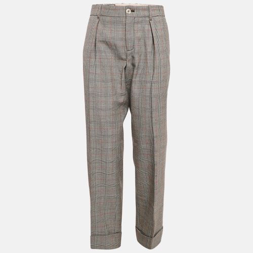 Gucci Grey Plaid Wool Trousers M - Gucci - Modalova