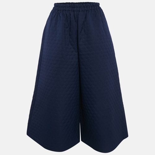 Gucci Navy Blue Quilted Crepe Culottes S - Gucci - Modalova