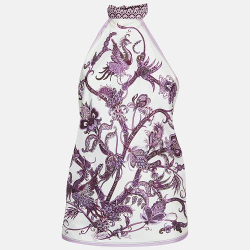 Printed Silk Tie-Up Detail Halter Top One Size - Gucci - Modalova