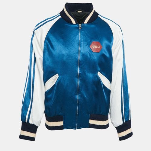 Gucci Blue Music is Mine Satin Varsity Jacket M - Gucci - Modalova