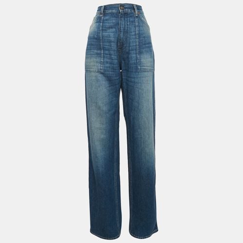 Gucci Blue Washed Denim Straight Leg Jeans S Waist 26" - Gucci - Modalova