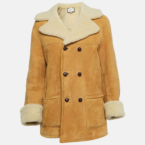 Gucci Brown Fur and Leather Buttoned Coat S - Gucci - Modalova