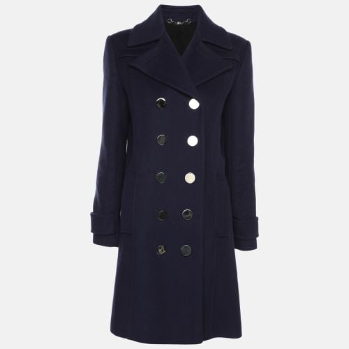 Gucci Navy Blue Wool Double Breasted Coat S - Gucci - Modalova