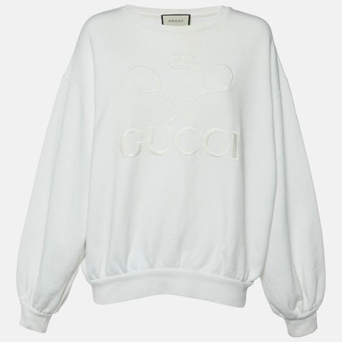 Tennis Embroidered Cotton Knit Sweatshirt M - Gucci - Modalova