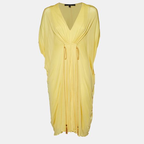 Gucci Yellow Jersey V-Neck Kaftan Dress S - Gucci - Modalova