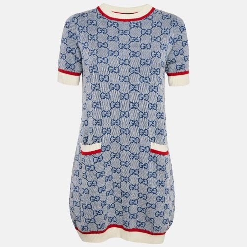 Gucci Blue GG Supreme Jacquard Knit Mini Dress S - Gucci - Modalova