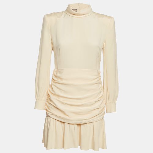 Gucci Yellow Silk Ruched Detail Mini Dress M - Gucci - Modalova