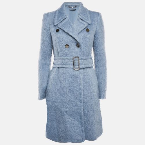 Textured Mohair Double Breasted Mid-Length Coat S - Gucci - Modalova