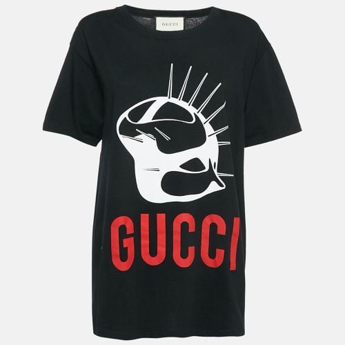 Manifesto Mask Print Cotton Crew Neck T-Shirt M - Gucci - Modalova