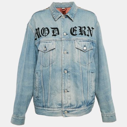 Gucci Blue Vintage Logo Print Denim Applique Detail Jacket L - Gucci - Modalova