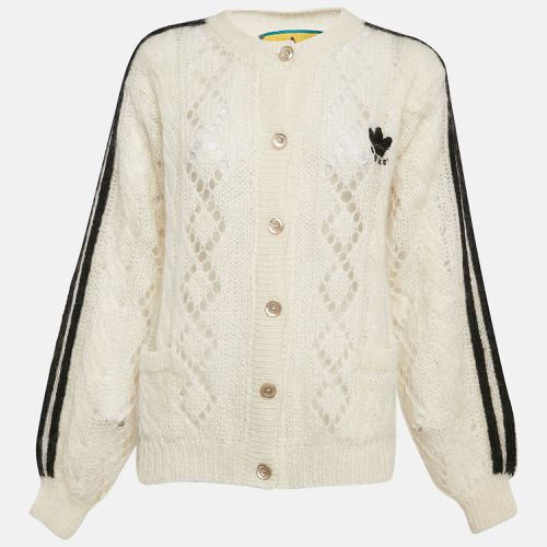 X Adidas Ivory Mohair Knit Button Front Cardigan L - Gucci - Modalova