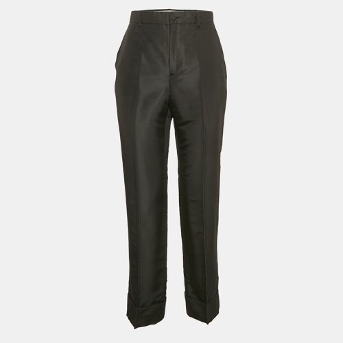 Gucci Black Silk Straight -Leg Trousers S - Gucci - Modalova