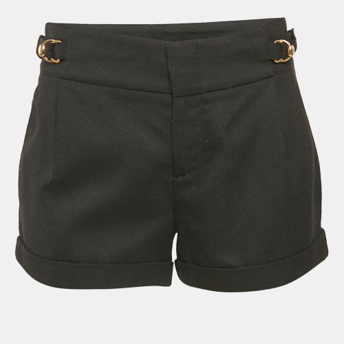 Gucci Black Wool Adjustable Waist Detail Shorts S - Gucci - Modalova