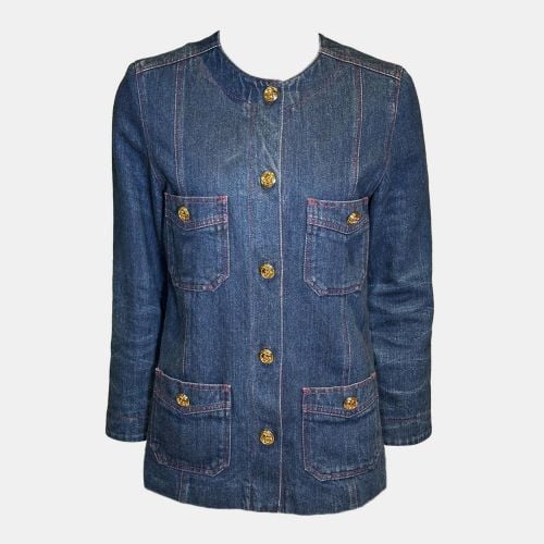 Gucci GG Gold Button Denim Jacket - Gucci - Modalova