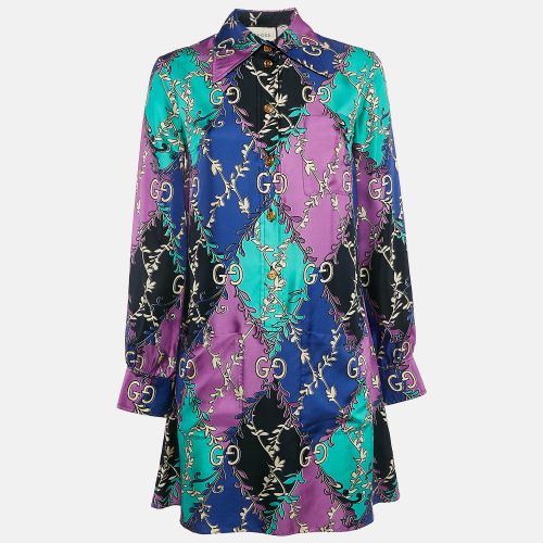 GG Rhombus Print Silk Mini Dress S - Gucci - Modalova