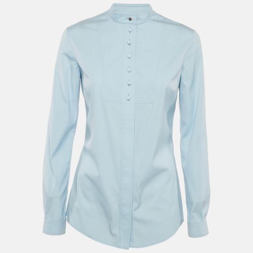 Gucci Equestrian Blue Cotton Button Front Shirt M - Gucci - Modalova