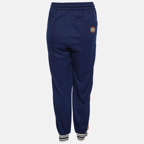 Gucci Colorblock Jersey Pattern Web Accent Varsity Track Pants L - Gucci - Modalova