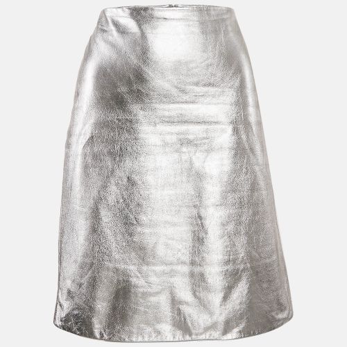 Gucci Silver Leather Short Skirt M - Gucci - Modalova