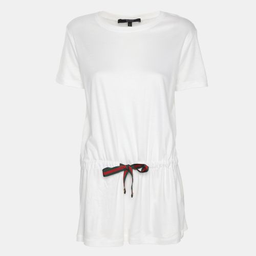 Gucci White Modal Web Belt Top L - Gucci - Modalova