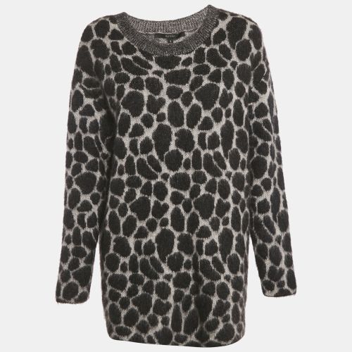 Gucci Grey Animal Patterned Mohair Sweater S - Gucci - Modalova