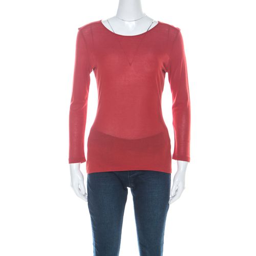 Gucci Rust Red Knit Long Sleeve Top M - Gucci - Modalova