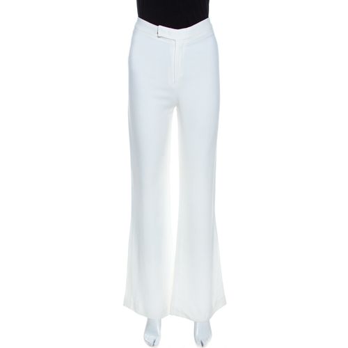 Gucci Off White Crepe Flared Pants S - Gucci - Modalova